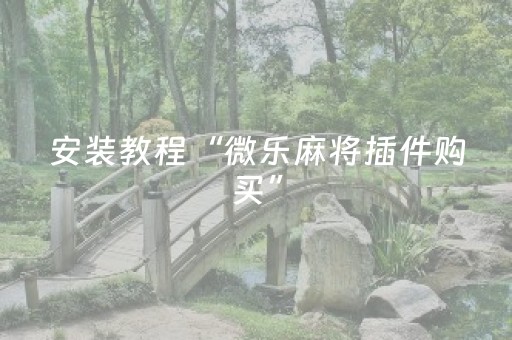 安装教程“微乐麻将插件购买”（自建房胜负规律)