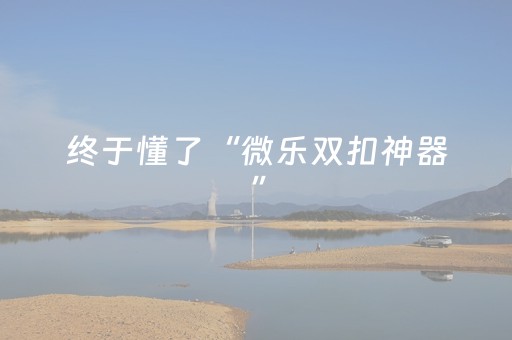 终于懂了“微乐双扣神器”（开挂辅助脚本)