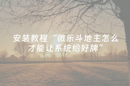 我来教大家“小程序麻将铺牌器购买（专用辅牌神器免安装）