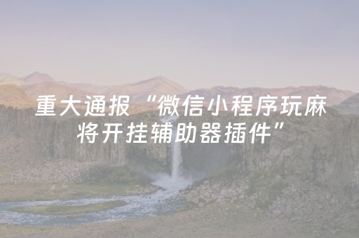 玩家必备教程“微乐麻将做弊器软件是真的吗（专用辅牌神器免安装）