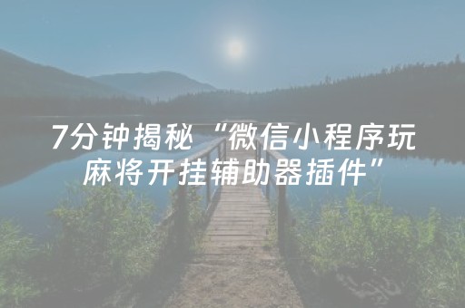 终于发现“微乐麻将透牌器（助赢神器通用版）