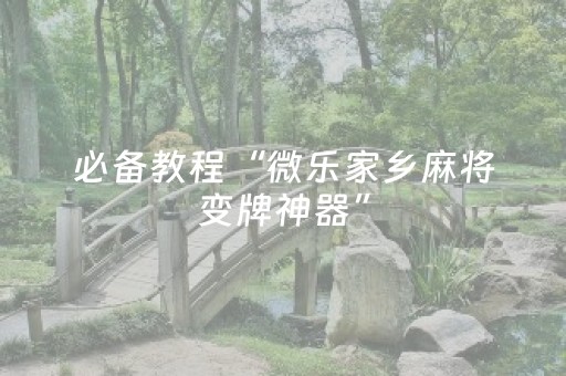 3分钟学会“牵手跑胡子外挂（助赢神器通用版）