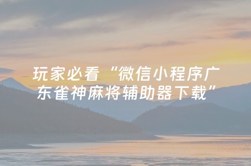 玩家必备教程“哈灵麻将到底有没有挂（助赢神器通用版）