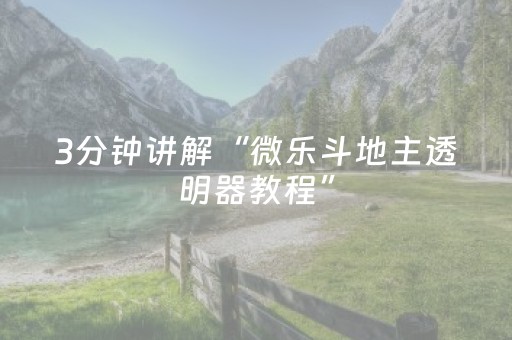 玩家实测“普通自动麻将机干扰器（专用辅牌神器免安装）