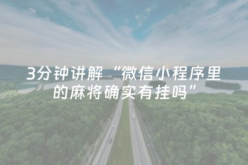 终于发现“微信小程序麻将助赢神器（专用辅牌神器免安装）