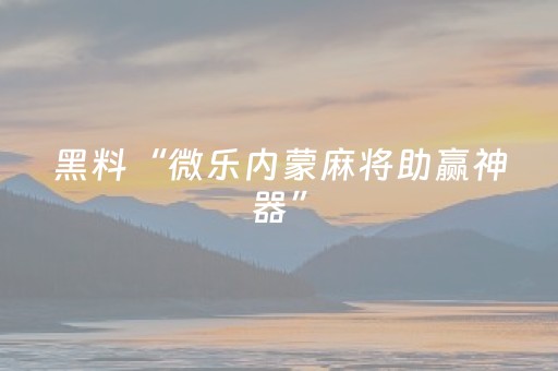 玩家实测“手机十三水胜率辅助器（助赢神器通用版）