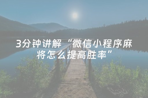 玩家必备教程“程序麻将机,上门安装（专用辅牌神器免安装）