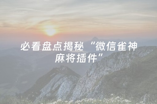 实测辅助“微乐陕西麻将小程序辅牌器”（详细透视教程）-哔哩哔哩