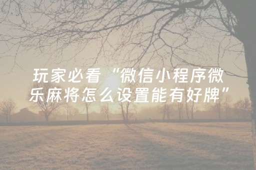 分享辅助“普通麻将机可以控制吗（专用辅牌神器免安装）