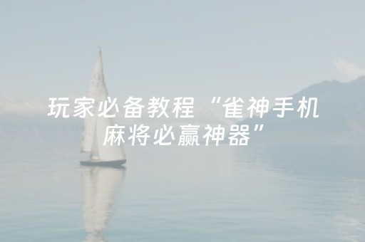 实测辅助“微乐麻将专用神器”（详细透视教程）-哔哩哔哩