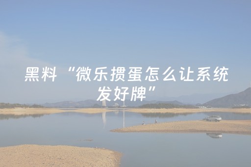 实测结果“微乐宁夏麻将到底有没有挂”（详细透视教程）-哔哩哔哩