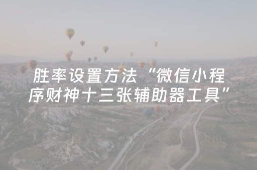 玩家必备教程“麻将机程序安装器随身携带（助赢神器通用版）