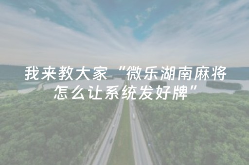 玩家必看攻略“微乐湖南麻将助赢神（专用辅牌神器免安装）