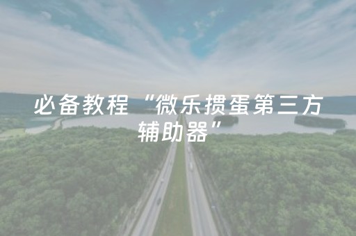 实测教程“微乐河北麻将专用神器（专用辅牌神器免安装）