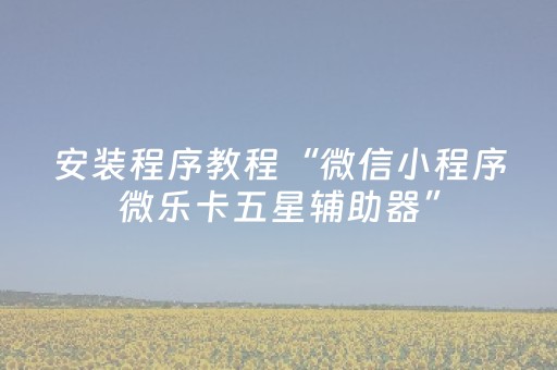 教程辅助“微乐四川麻将助攻神器（助赢神器通用版）
