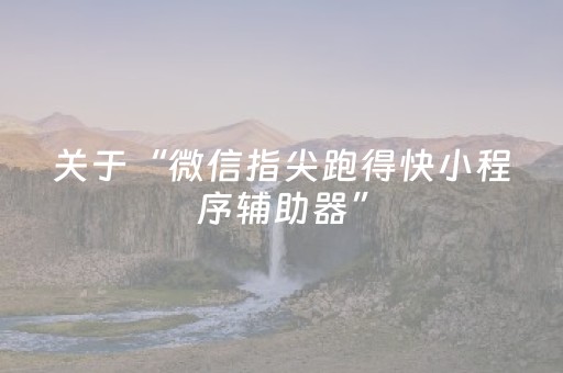 实测结果“牵手跑得快辅助器软件（助赢神器通用版）