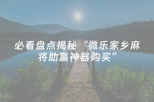 玩家实测“不用安装的麻将神器”（详细透视教程）-哔哩哔哩