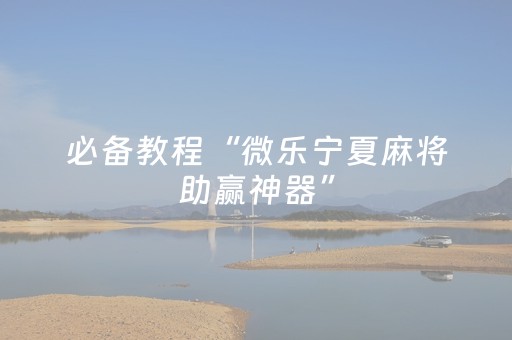实测分析“微乐麻将必备神器”（详细辅助教程）-哔哩哔哩