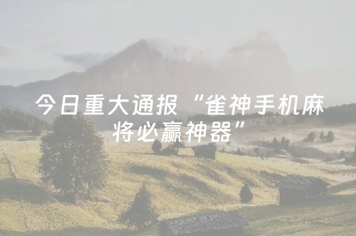 终于发现“最新麻将解码器（专用辅牌神器免安装）