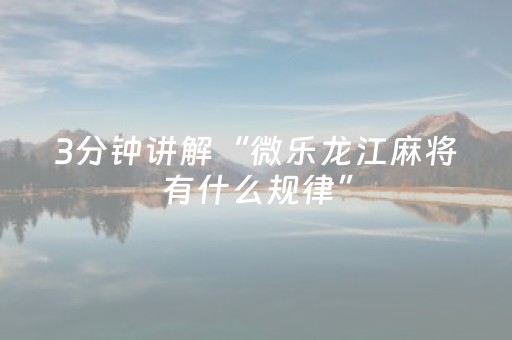 今日实测“微乐河南麻将为什么总是输”（详细透视教程）-哔哩哔哩