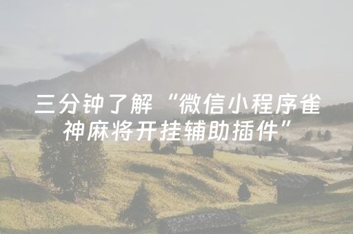 3分钟学会“麻将机随意控牌器新款（助赢神器通用版）