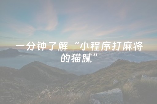 一分钟了解“小程序打麻将的猫腻”（充值会提高胜率么)