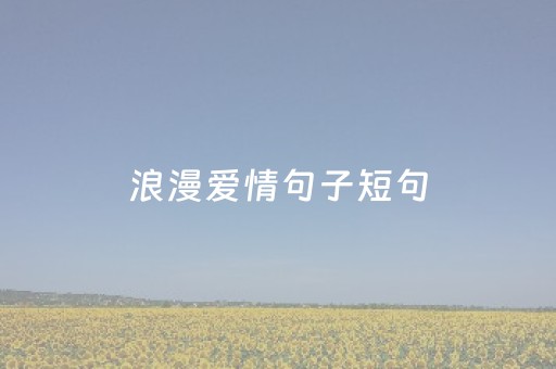 浪漫爱情句子短句（浪漫爱情句子短句英文）