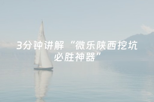 3分钟讲解“微乐陕西挖坑必胜神器”（怎么调胜率)