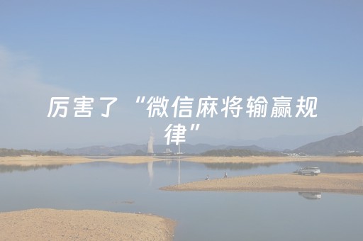 厉害了“微信麻将输赢规律”（怎么增加胜率)
