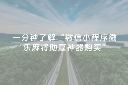 一分钟了解“微信小程序微乐麻将助赢神器购买”（充会员胜率高)