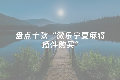 盘点十款“微乐宁夏麻将插件购买”（挂件神器)