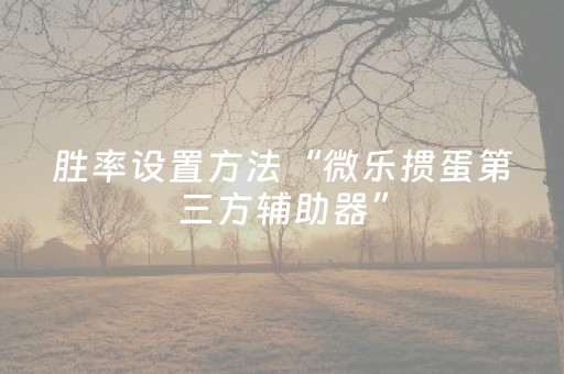 玩家必看攻略“微乐麻将主助赢神器购买（助赢神器通用版）