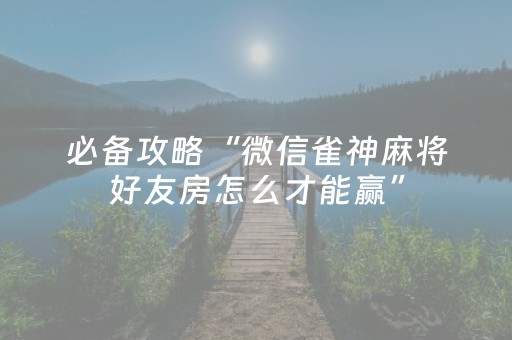 教程辅助“微乐吉林麻将助手神器装（专用辅牌神器免安装）