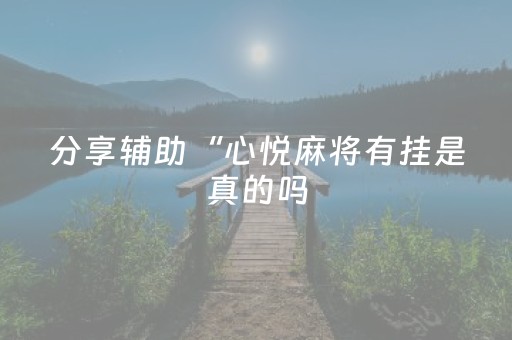 分享辅助“心悦麻将有挂是真的吗（专用辅牌神器免安装）