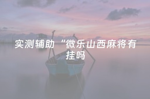 实测辅助“微乐山西麻将有挂吗（专用辅牌神器免安装）