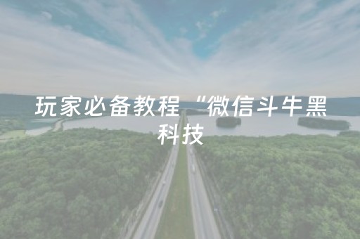 玩家必备教程“微信斗牛黑科技（助赢神器通用版）