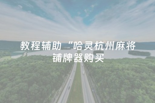 教程辅助“哈灵杭州麻将铺牌器购买（助赢神器通用版）