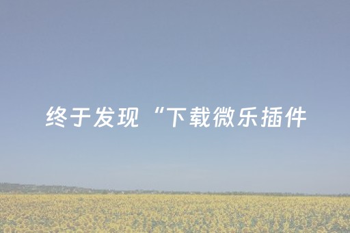 终于发现“下载微乐插件（专用辅牌神器免安装）