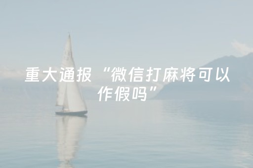 玩家必备教程“手机打麻将专用神器最新款（助赢神器通用版）