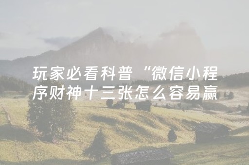 必看教程“最先进的程序麻将机（专用辅牌神器免安装）