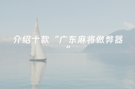 介绍十款“广东麻将做弊器”（小程序辅助软件)