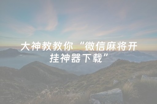 胜率设置方法“麻将程序机2024最新款（助赢神器通用版）