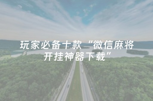 玩家必备十款“微信麻将开挂神器下载”（助赢神器)