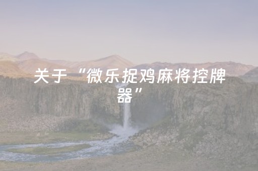 分享辅助“微乐胜率设置代码如何添加（助赢神器通用版）