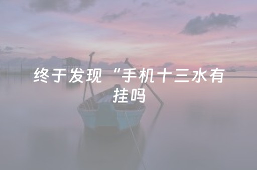 终于发现“手机十三水有挂吗（助赢神器通用版）
