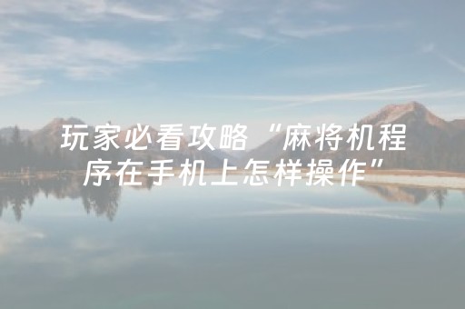 必看教程“牵手跑得快透视器（助赢神器通用版）