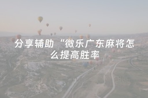 分享辅助“微乐插件程序教程（专用辅牌神器免安装）