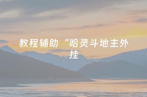 教程辅助“哈灵斗地主外挂（专用辅牌神器免安装）