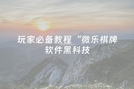 实测结果“微乐宁夏麻将助赢神器（专用辅牌神器免安装）