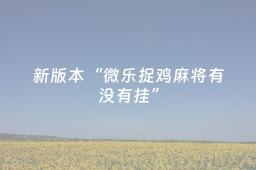 新版本“微乐捉鸡麻将有没有挂”（详细透视教程）-哔哩哔哩